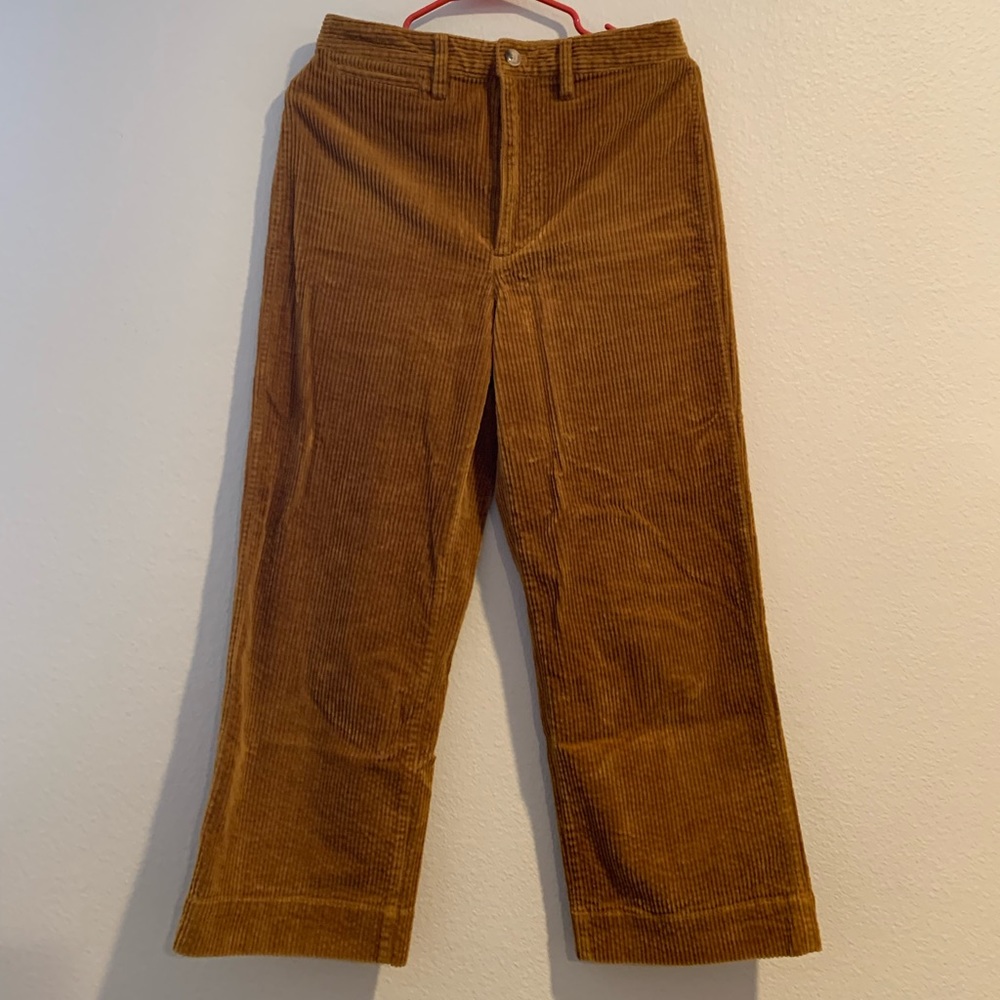 Madewell Wide Leg Corduroy Pants in Brown
